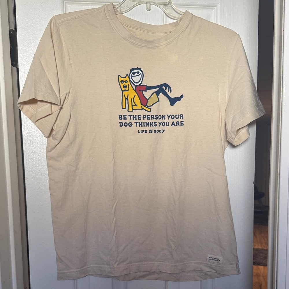 Life Is Good Cream Short Sleeve Tee women’s Medium